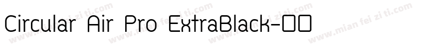 Circular Air Pro ExtraBlack字体转换